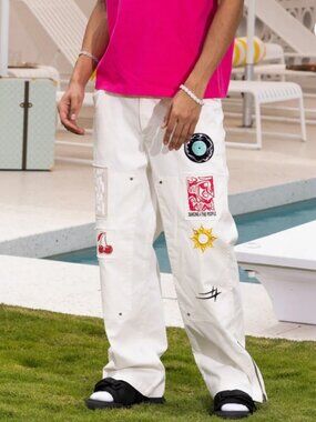 Loiter patchwork double knee pants with super clean streetwear vibe 🔥